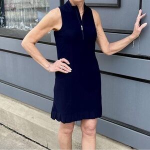 TANGO MANGO sleeveless zipper dress in navy